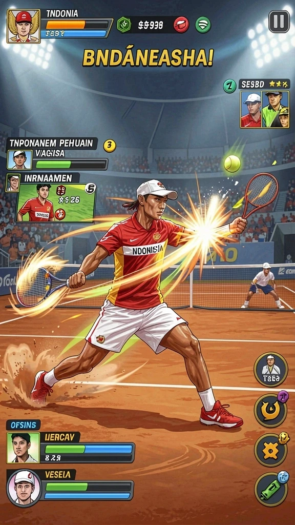 dmd686 - Gambar memperlihatkan fitur mode multiplayer dengan pemain bersaing.