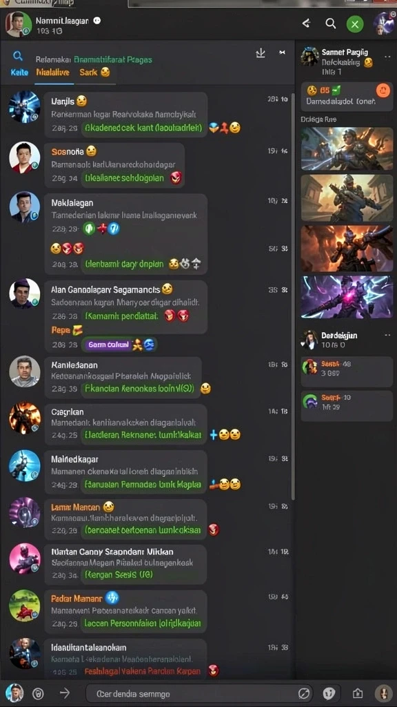 hao788 - Fitur chat untuk berinteraksi dengan pemain lain.