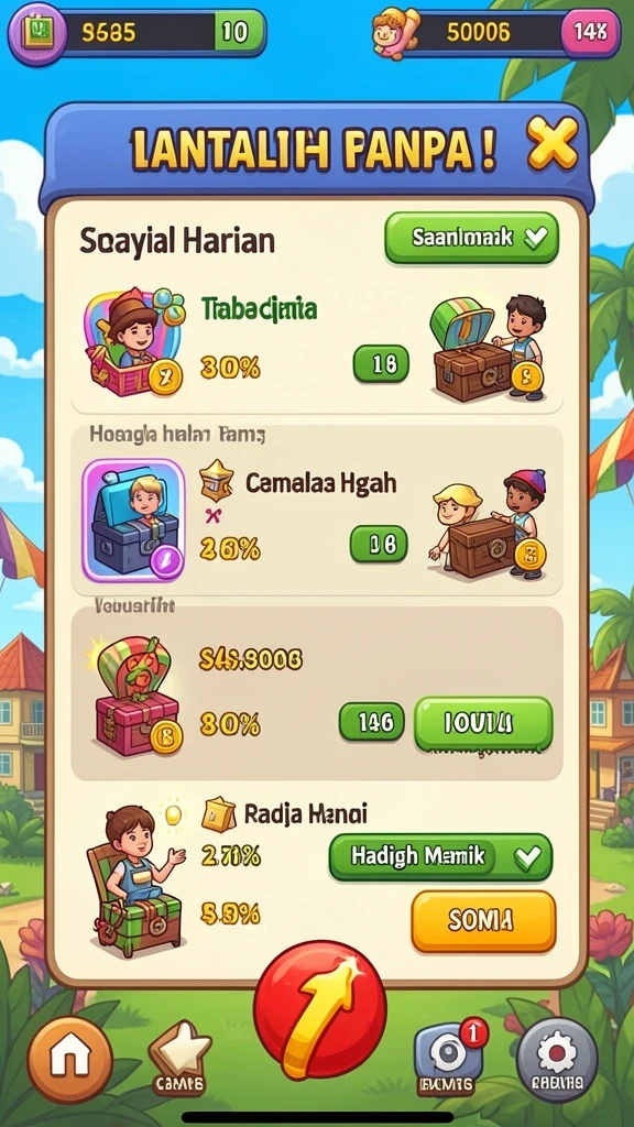kaostogel - Tampilan utama aplikasi KAOSTOGEL yang menarik.