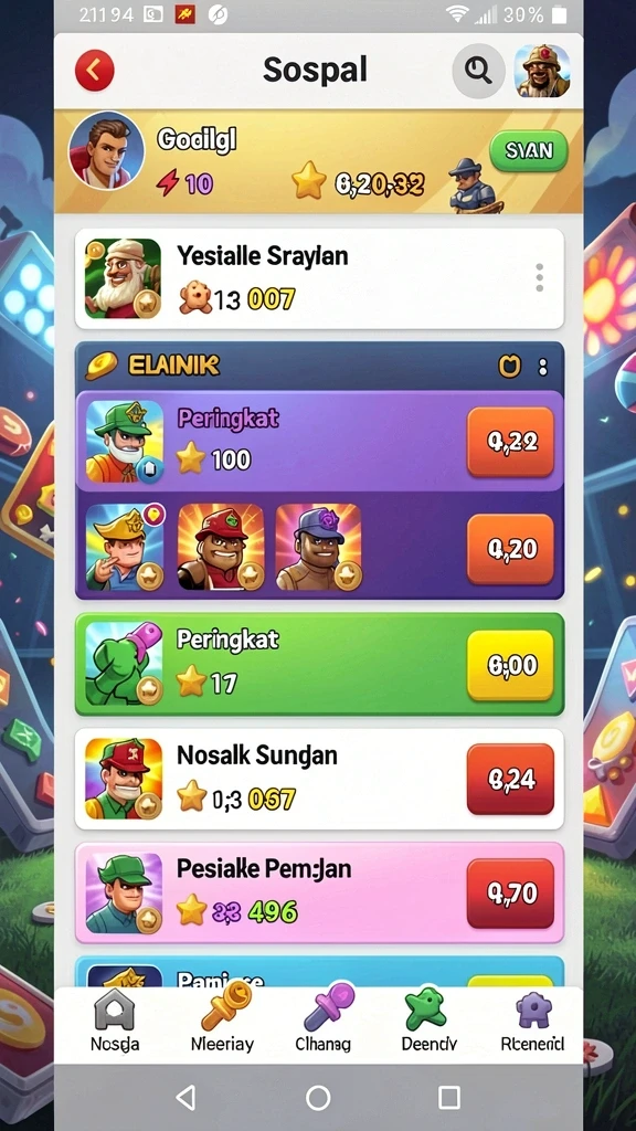 qqstar - Fitur sosial untuk bermain bersama teman.